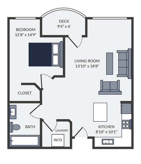 a floor plan of a two bedroom apartment